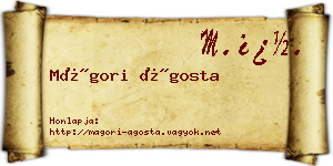 Mágori Ágosta névjegykártya